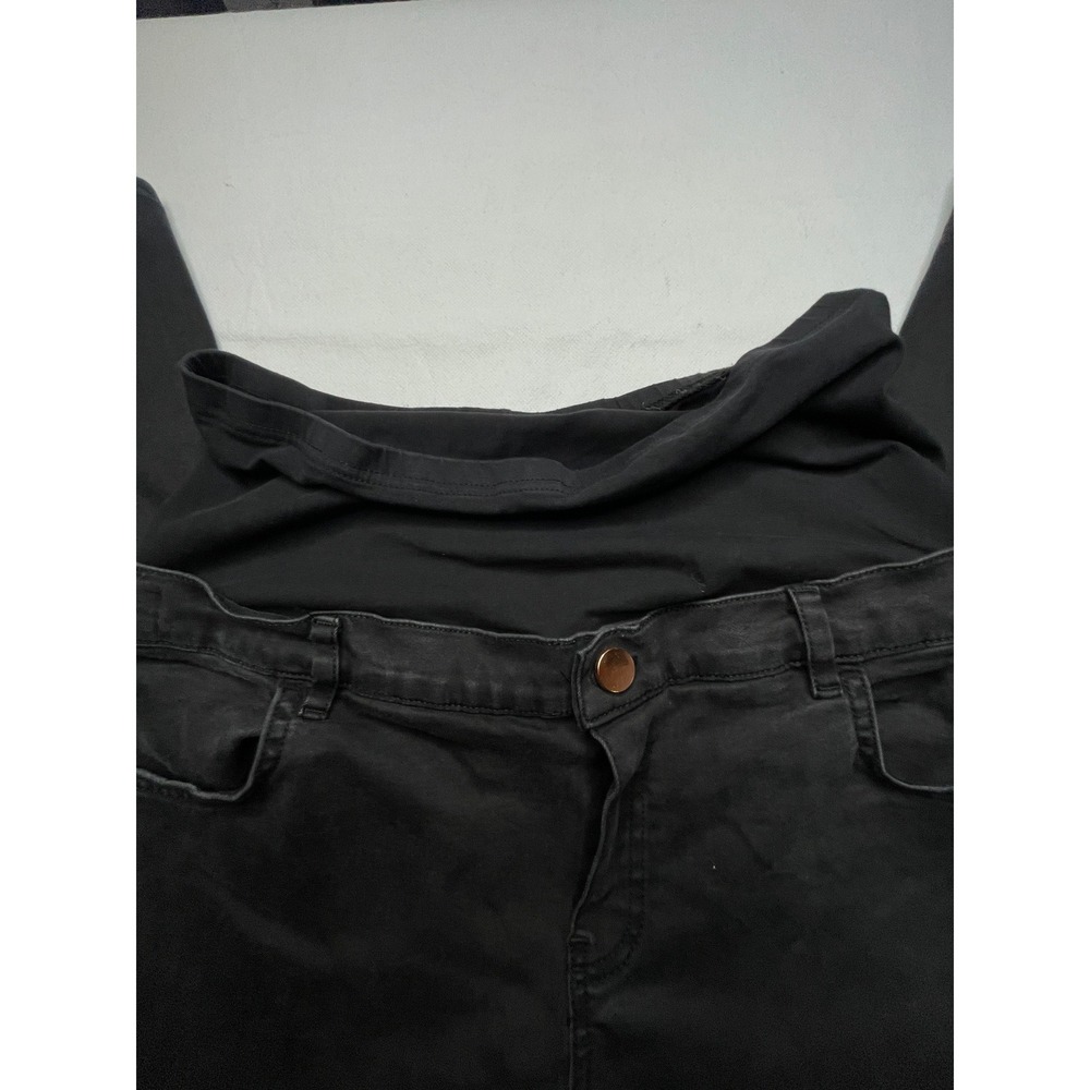 ASOS Maternity Jeans Womens UK 14 Black Skinny Over-the-Belly Stretch Denim - Picture 3 of 13